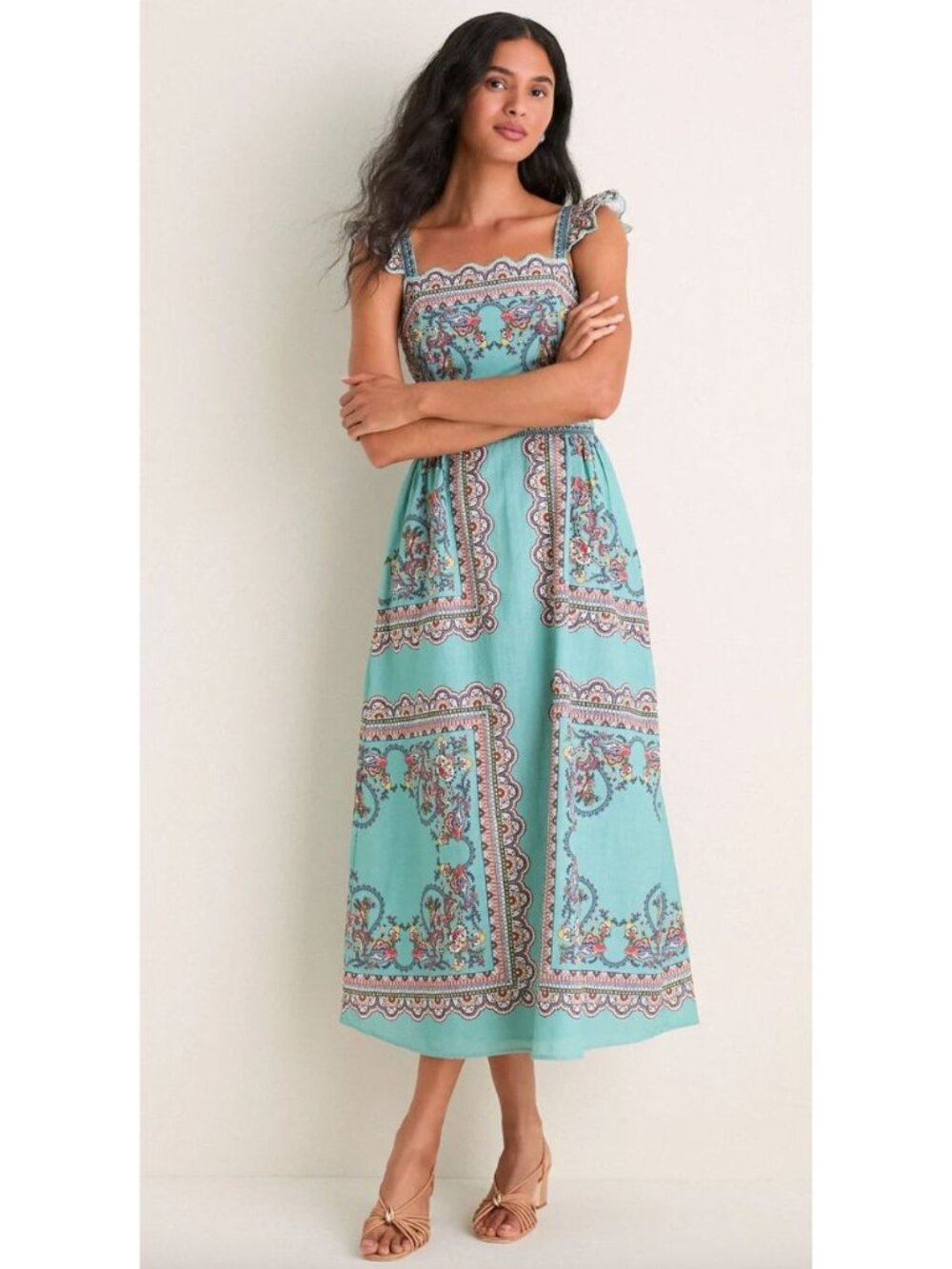 Tuckernuck $308 Cleobella Bleura Print Veronique Midi Dress